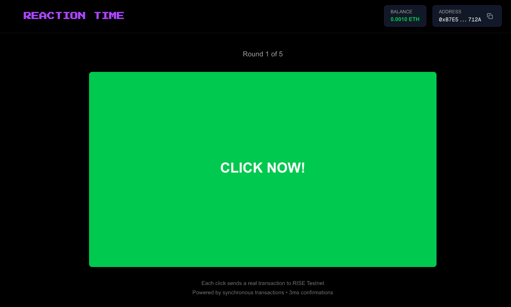 Reaction Time Game