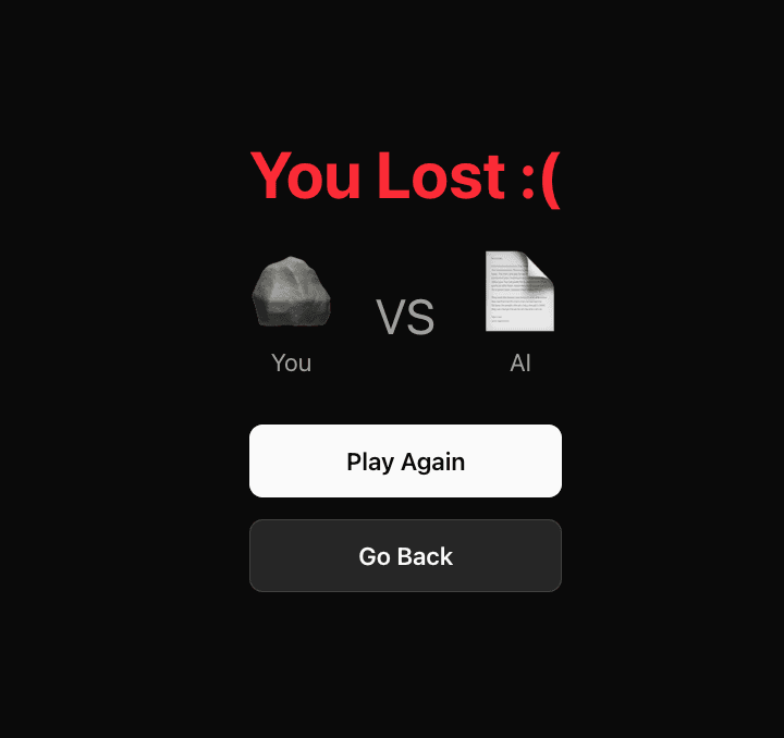 Game Result Screen